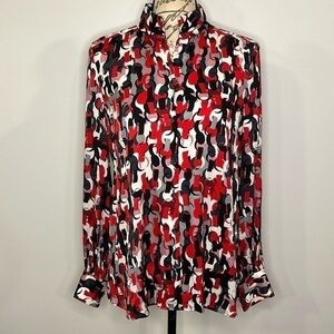 Etcetera dressy print blouse like new 6